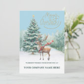 モダンなフェスティブビジネス ロゴQRホリデーカード シーズンカード (スタンド正面)