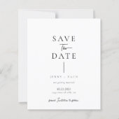 モダンなフォトウェディングの結婚式延期案内状 (正面)