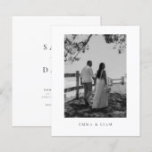 モダンなフォトウェディングのSave The Date (正面/裏面)