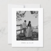 モダンなフォトウェディングのSave The Date (正面)