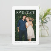モダンなフォトウェディングのSave the Date セーブザデート (スタンド正面)