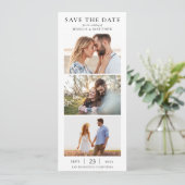 モダンなフォトコラージュの結婚式 セーブザデート (スタンド正面)