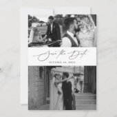 モダンなフォトコラージュの結婚式 招待状 (正面)