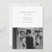 モダンなフォトコラージュの結婚式 招待状 (裏面)