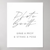 モダンなフォトブースのサイン｜ミニマリストな結婚式 ポスター (正面)