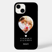モダンなフォトモノグラムロマンチックハートコーディネート Case-Mate iPhoneケース (裏面)