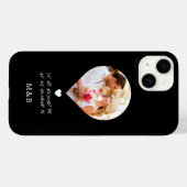 モダンなフォトモノグラムロマンチックハートコーディネート Case-Mate iPhoneケース (裏面 (横))