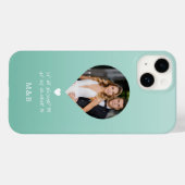 モダンなフォトモノグラムロマンチックハート座標 Case-Mate iPhoneケース (裏面 (横))