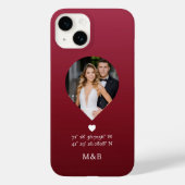モダンなフォトモノグラムロマンティックハートコーディネート Case-Mate iPhoneケース (裏面)