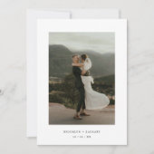 モダンなフォト・エロープメント&結婚披露宴 招待状 (正面)
