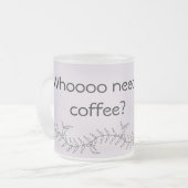 モダンなフクロウのマグ フロストグラスマグカップ (正面左)