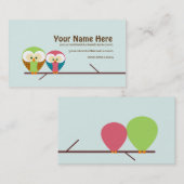 モダンなフクロウの名刺 名刺 (正面/裏面)