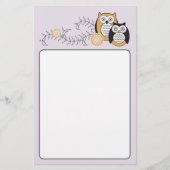 モダンなフクロウの文房具 便箋 (正面)
