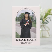 モダンなフラッシュアーチ卒業生発表 招待状 (スタンド正面)