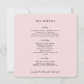 モダンなフラッシュゴールドのハッチェロレッテウィークエンド 招待状 (裏面)