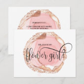 モダンなフラッシュピンクのあなたは私のフラワーガールに招待状 招待状 (正面/裏面)