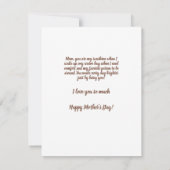 モダンなフラッシュピンクのゴールドハートの母の日の写真 シーズンカード (裏面)