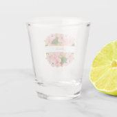 モダンなフラッシュピンクゴールドの結婚式仲間たち ショットグラス (裏面)