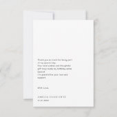 モダンなフルフォトオーバーレイ キッズ バースデー サンキューカード (裏面)