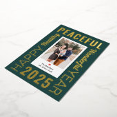 モダンなフレーム箔 新年の写真カード 箔シーズンカード (回転した状態)