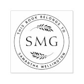 モダンなブックプレート デザイン この本は のもの セルフインキングスタンプ (デザイン)