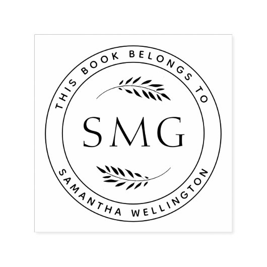 モダンなブックプレート デザイン この本は のもの セルフインキングスタンプ (デザイン)