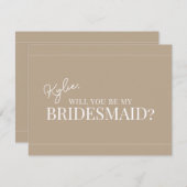 モダンなブライズメイド提案カード 招待状 (正面/裏面)