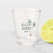モダンなブライズメイド バッチ パーム ツリー ショット グラス (正面)