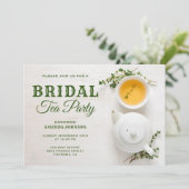 モダンなブライダルシャワーの緑茶のパーティの招待状 招待状 (スタンド正面)