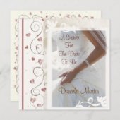 モダンなブライダル/招待状ウェディングシャワーの 招待状 (正面/裏面)