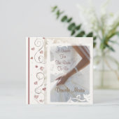 モダンなブライダル/招待状ウェディングシャワーの 招待状 (スタンド正面)