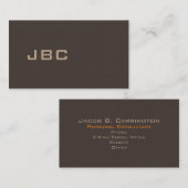 モダンなブラウンかタン30o2 名刺 (正面/裏面)