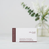 モダンなブラウンの訳者の名刺 名刺 (スタンド正面)