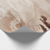 モダンなブラウンゴールドの大理石のテクスチャ ラッピングペーパー (角)