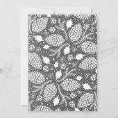 モダンなブラシの原稿のクリスマスの休日のパーティ 招待状 (裏面)