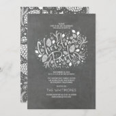 モダンなブラシの原稿のクリスマスの休日のパーティ 招待状 (正面/裏面)