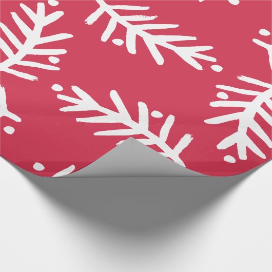 モダンなブラシの原稿のクリスマスの休日 ラッピングペーパー (角)