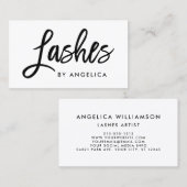 モダンなブラシの原稿のメーキャップアーティストの鞭 名刺 (正面/裏面)