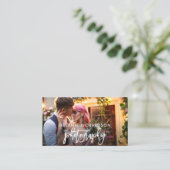 モダンなブラシの原稿の写真撮影の写真 名刺 (スタンド正面)