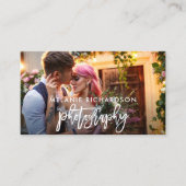 モダンなブラシの原稿の写真撮影の写真 名刺 (正面)