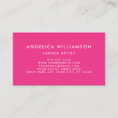 モダンなブラシの原稿はメーキャップアーティストのピンクを打ちます 名刺 (裏面)