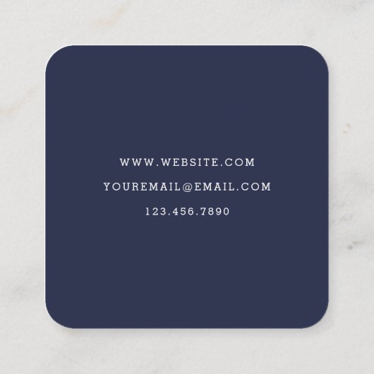 モダンなブラシの打撃 スクエア名刺 (裏面)