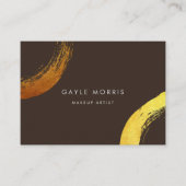 モダンなブラシストロークフェイクな金の指輪の名刺 名刺 (正面)