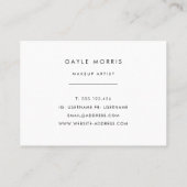 モダンなブラシストロークフェイクな金の指輪の名刺 名刺 (裏面)