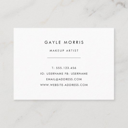 モダンなブラシストロークフェイクな金の指輪の名刺 名刺 (裏面)