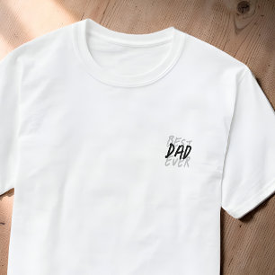 モダンなブラックとグレーのグランジスタイルの最高のパパ Tシャツ