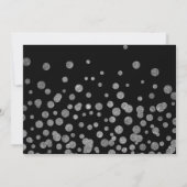 モダンなブラックとシルバーの70歳のサプライズ誕生日写真 招待状 (裏面)