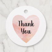 モダンなブラックとホワイトのウェディングシャワーお礼 フェイバータグ (裏面)