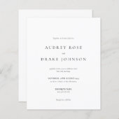 モダンなブラックとホワイトのウェディング (正面/裏面)