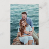 モダンなブラックとホワイトのシックなウェディング エンクロージャーカード (裏面)